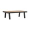 Armen Living Nofi 4 piece Outdoor Patio Set in Charcoal Finish with Taupe Cushions and Teak Wood SETODNOBE - alternate 3